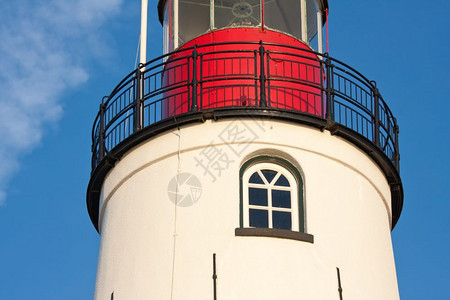 荷兰前岛乌克尔白色灯塔图片