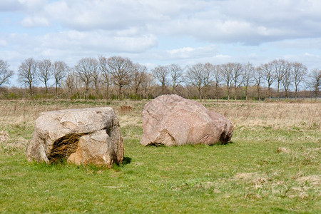 荷兰的超级石块这些是在上次冰河时期运到荷兰的图片