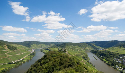 德国Moselle河的景观图片