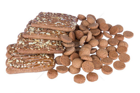 Speculaas和姜坚果荷兰甜点在12月5日的Sinterklaas派对图片