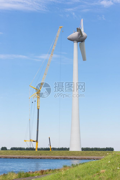 新建筑工地荷兰风涡轮机加大型起重图片