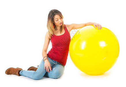 白色大气球背景