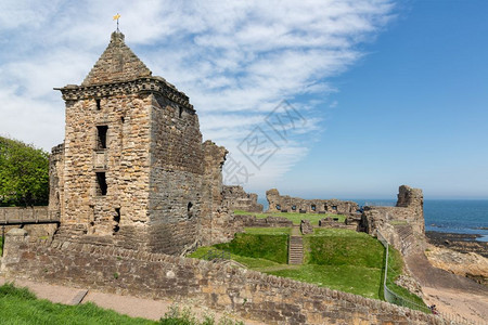 苏格兰圣安德鲁斯北海附近的中世纪城堡被摧毁苏格兰圣安德鲁斯的中世纪城堡被摧毁图片