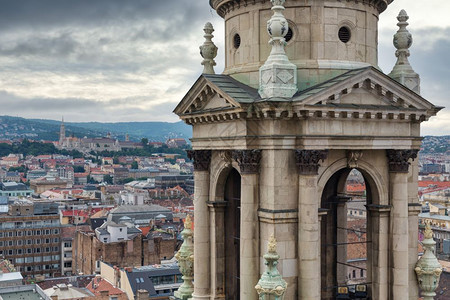 匈牙利布达佩斯圣史蒂芬的Basilica空中城市观图片