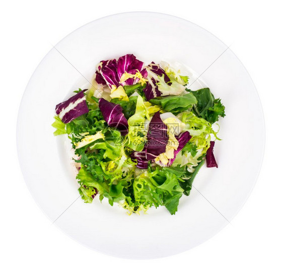 彩色新叶子的Vegan沙拉图片
