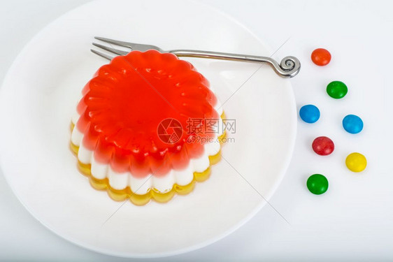 彩虹糖和颜色分明的果冻图片