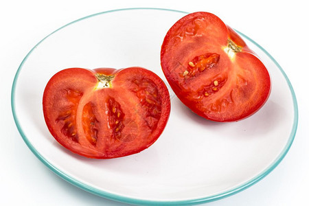 红番茄切成两半摄影棚照片切成两半图片