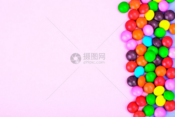 彩色小糖果背景明亮工作室照片图片