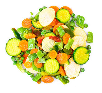 冷冻的蔬菜与土豆混合工作室照片图片