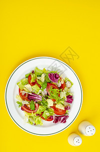 健康生活方式概念工作室照片浅食品素沙拉光品色素拉健康生活方式概念图片