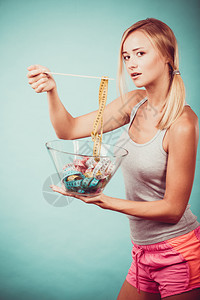 健康饮食品体重减肥和瘦身体概念图片