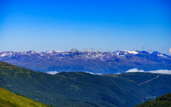 挪威夏季风景假日和旅行挪威山地风景图片