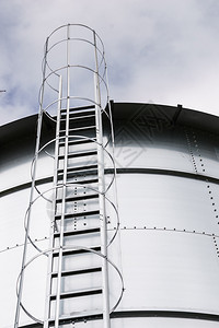 工业金属梯有圆形保护铁路安全规则农业工物体详情图片