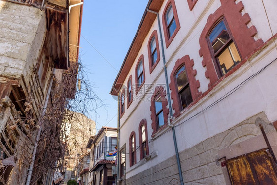 土耳其博卢Mudurnu历史街区的传统古老和历史安纳托利亚房屋视图2018年1月27日Mudurnu的传统古老和历史安纳托利亚房图片