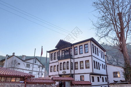 土耳其博卢Mudurnu历史街区的传统古老和历史安纳托利亚房屋视图2018年1月27日Mudurnu的传统古老和历史安纳托利亚房图片