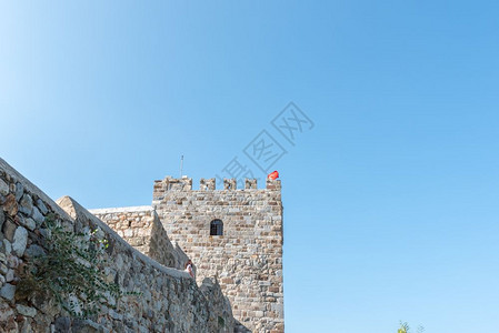 圣彼得城堡或博德鲁姆的石塔土耳其博德鲁姆山顶的土耳其圣彼得城堡或博德鲁姆的石塔详情图片