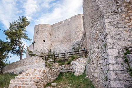 克罗地亚Sibenik圣迈克尔堡垒外观罗地亚Sibenik的圣迈克尔堡垒外观罗地亚Sibenik的圣迈克尔堡垒外景图片