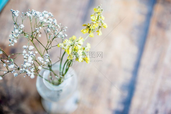 木板花瓶的软反光视图木板上的花瓶鲜图片