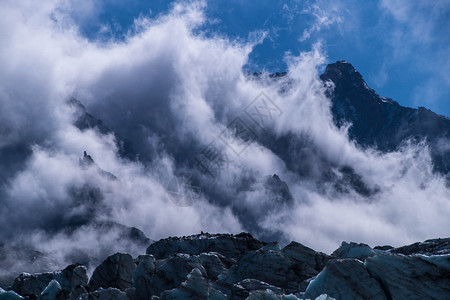 法国阿尔卑斯山冰川图片