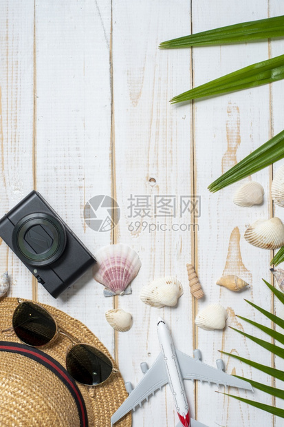 白木背景夏季概念图片