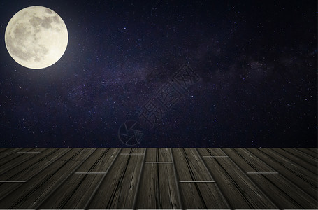 月亮和天空的夜景图片