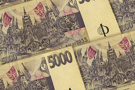 捷克朗钞票背景CZK模式50图片