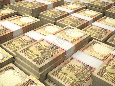 印度卢比货币业务背景印度卢比特写照片背面模糊印度货币业务背景图片