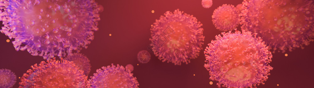 科罗纳背景不同的流感3D图例科罗纳爆发和科罗纳流感背景3D图例图片