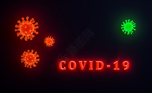 血液显微镜下的流感COVID19细胞图像新冠新冠爆发流感背景3D型疾病细胞的典医学健康风险概念血液显微镜下的流感COVID19细图片