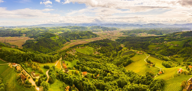 奥地利葡萄园景观南施蒂里亚的莱布尼茨地区葡萄酒国象托斯卡纳这样的地方和著名旅游点图片