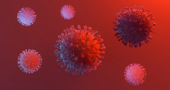 FluCOVID19细胞概念的图像新冠新冠流感横幅背景3D制成的大流行病医疗危机疾细胞CoviD19细胞概念的图像新冠新冠流感横图片