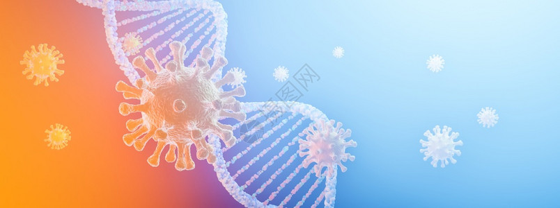 FluCOVID19细胞概念的图像新冠新冠流感横幅背景3D制成的大流行病医疗危机疾细胞CoviD19细胞概念的图像新冠新冠流感横图片