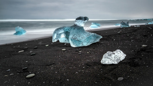 Jokulsarlon海滩景观图片