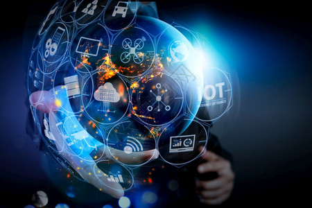 上带有ar增强现实的互联网信息iot技术增强现实的互联网信息技术背景