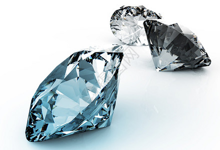 晶体蓝黑白底蓝钻石背景