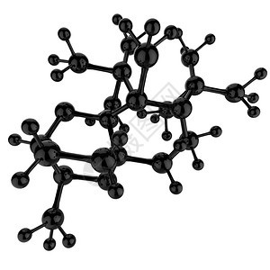 白色背景上的分子3d图片