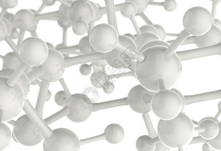 分子白色3d作为概念图片