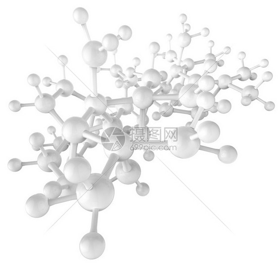 分子白色3d作为医疗概念的图片