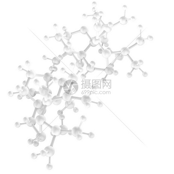 分子白色3d作为医疗概念的图片