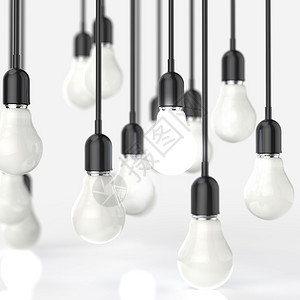 3D灯泡概念的创造想法和领导力概念图片