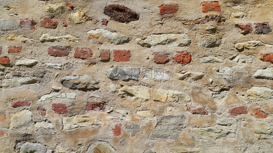 非常古老的墙石头和砖块密闭的纹理图片