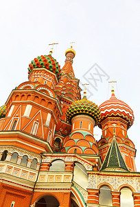 圣巴西尔大教堂神圣的瓦西里大教堂俄罗斯莫科红广场上的俄罗斯正统现在是一个博物馆的碎裂观点图片