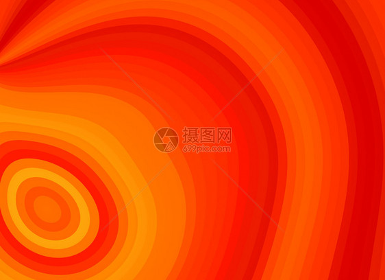 亮红色和橙背景带有用于设计的曲线圆形图案图片