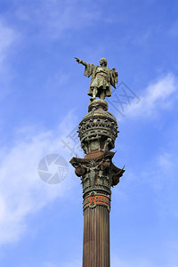 西班牙加泰罗尼亚巴塞纳的克里斯托弗哥伦布纪念碑图片
