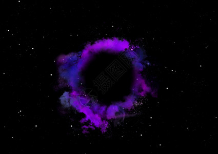 宇宙中的紫色黑洞图片