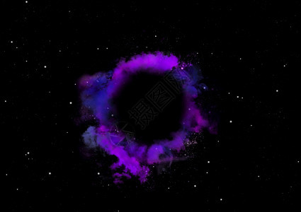 宇宙中的紫色黑洞图片