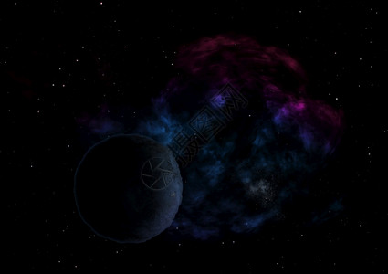 行星在空间中对抗恒星和云由NASA提供的图像元素3D映射图片