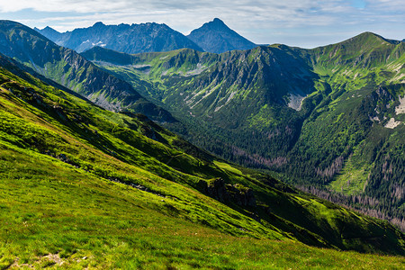 塔特拉山波兰夏晨从KasprowyWierch山脉观测图片