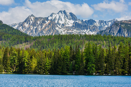 StrbskePleso山湖泉景斯洛伐克图片