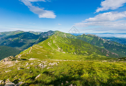 塔特拉山波兰从KasprowyWierch山脉看Giewont山图片